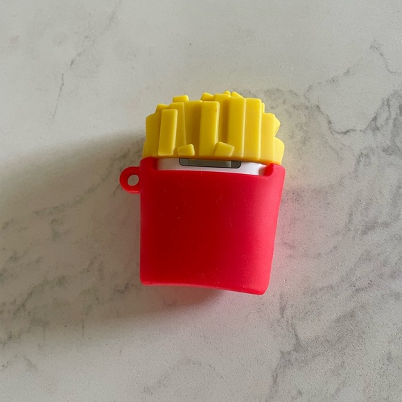 TWO PACK SILICONE FRENCH FRY YELLOW  AIRPODS CASE - Picture 3 of 9